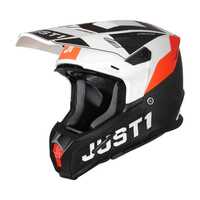 Just1 J22 Adrenaline Helmet - Orange/White/Carbon
