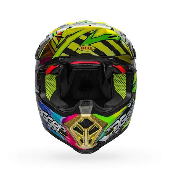 Bell Moto-9 Flex Tagger Mahem Helmet - Gloss Green/Black/White