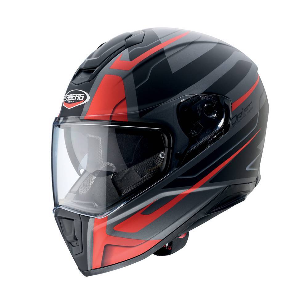 Caberg Drift Shadow Matte Gun Metal Red Black Helmet