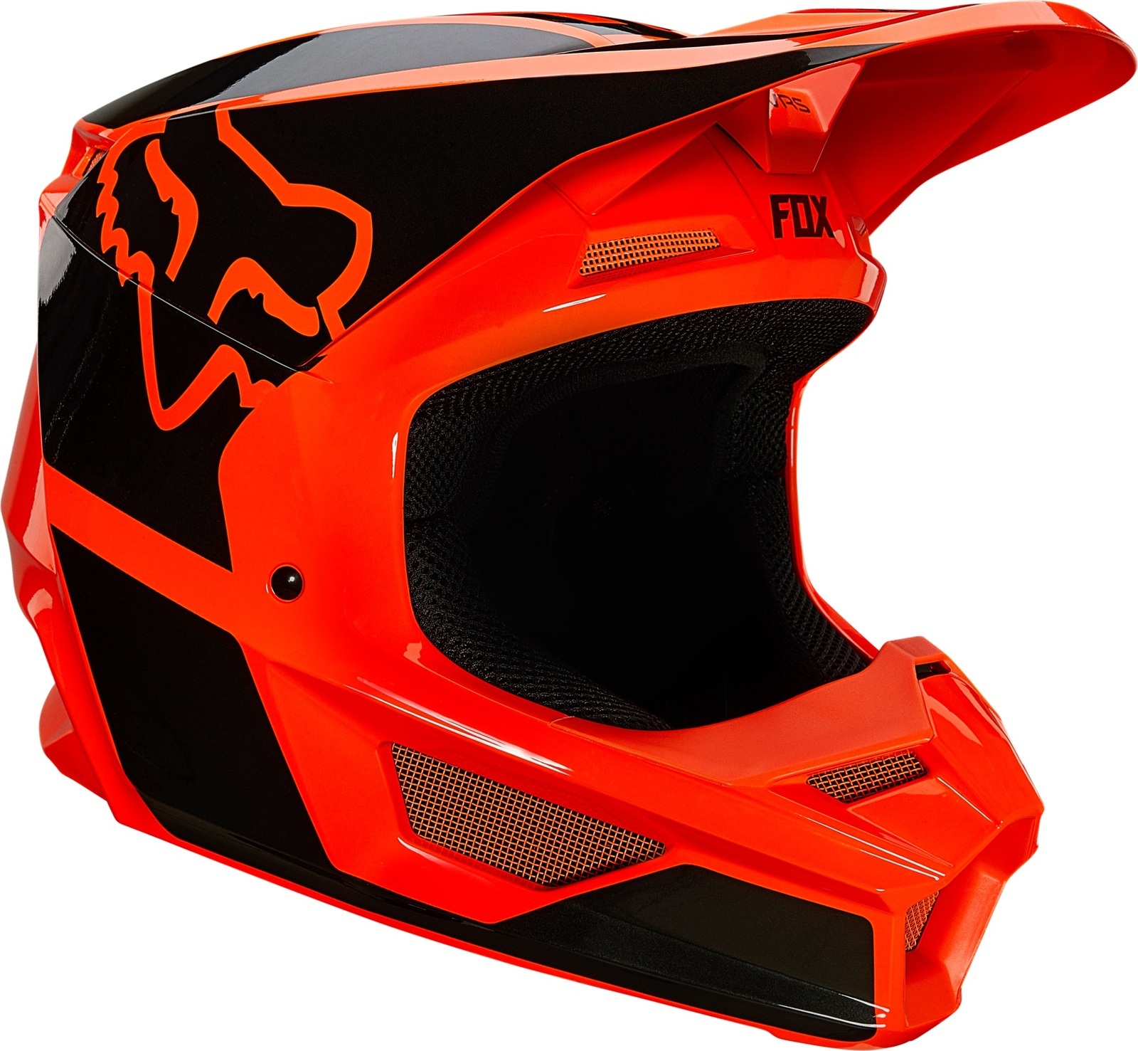 orange dirt bike helmet