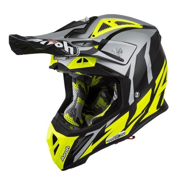 Casco AIROH Aviator 3 Primal Yellow Matt · Motorama