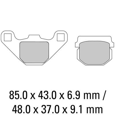 Ferodo Disc Pad Set - FDB313 EF Eco Friction Non Sintered Compound