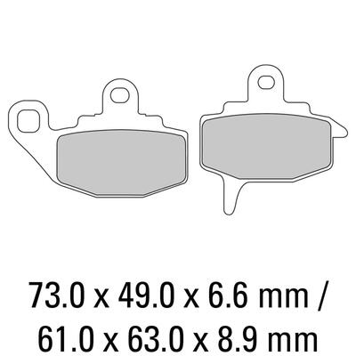 Ferodo Disc Pad Set - FDB494 P Platinum Non Sintered Compound