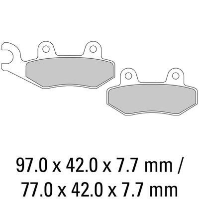 Ferodo Disc Pad Set - FDB497 EF Eco Friction Non Sintered Compound