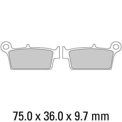 Ferodo Disc Pad Set - FDB539 EF Eco Friction Non Sintered Compound