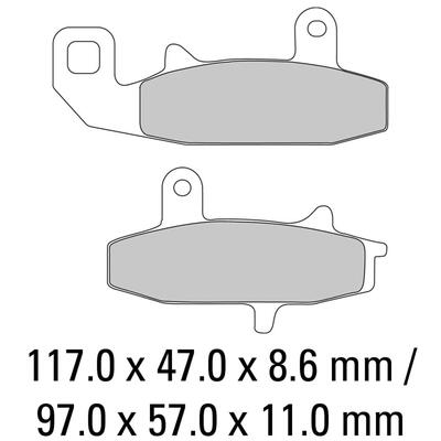 Ferodo Disc Pad Set - FDB606 P Platinum Non Sintered Compound