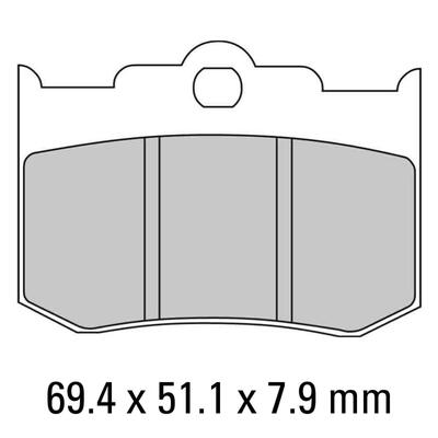 Ferodo Disc Pad Set - FDB2040 P Platinum Non Sintered Compound