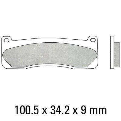 Ferodo Disc Pad Set - FDB2043 P Platinum Non Sintered Compound