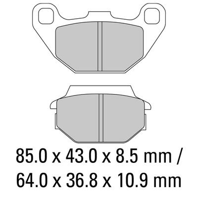 Ferodo Disc Pad Set - FDB2096 EF Eco Friction Non Sintered Compound