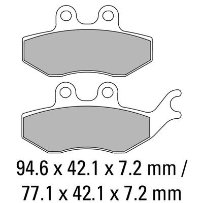 Ferodo Disc Pad Set - FDB2147 S Scooter Compound - Non Sintered