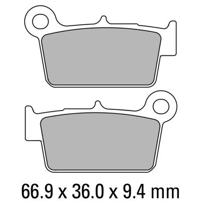 Ferodo Disc Pad Set - FDB2162 EF Eco Friction Non Sintered Compound