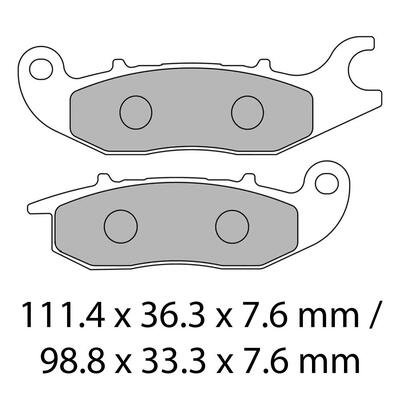 Ferodo Disc Pad Set - FDB2169 EF Eco Friction Non Sintered Compound