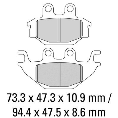 Ferodo Disc Pad Set - FDB2184 P Platinum Non Sintered Compound