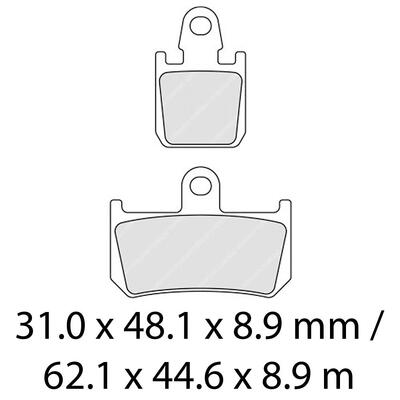 Ferodo Disc Pad Set - FDB2217 CP211 Carbon Grip Compound - Racing Non Sintered