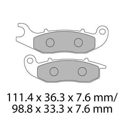 Ferodo Disc Pad Set - FDB2242 EF Eco Friction Non Sintered Compound