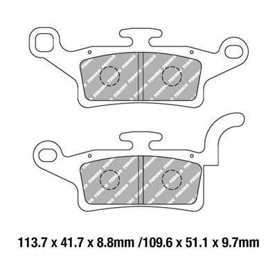 Ferodo Disc Pad Set - FDB2264 EF Eco Friction Non Sintered Compound