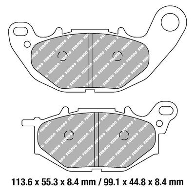 Ferodo Disc Pad Set - FDB2280 CPRO Ceramic Grip Pro Race Compound - Non Sintered