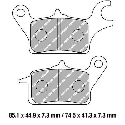 Ferodo Disc Pad Set - FDB2282 EF Eco Friction Non Sintered Compound