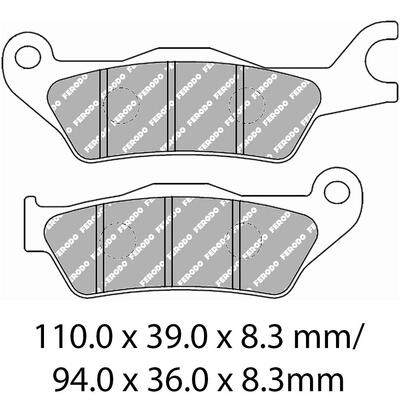 Ferodo Disc Pad Set - FDB2287 EF Eco Friction Non Sintered Compound