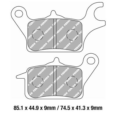 Ferodo Disc Pad Set - FDB2296 EF Eco Friction Non Sintered Compound