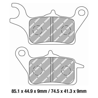 Ferodo Disc Pad Set - FDB2297 EF Eco Friction Non Sintered Compound