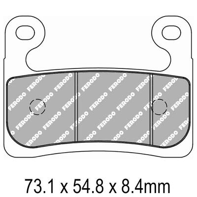 Ferodo Disc Pad Set - FDB2321 ST Sinter Grip Sintered Compound - Road