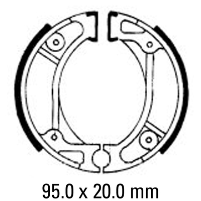 FERODO BRK SHOE SET FSB714