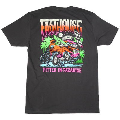 Fasthouse Pitted SS Tee - Black/Neon