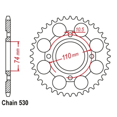 41T RD250LC RR Sprocket