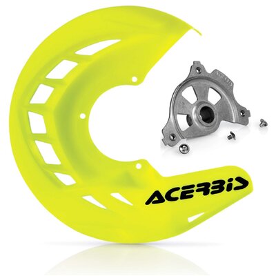 ACERBIS X-BRAKE DISC COVER & MOUNT FLO YELLOW SX SXF 03-14 EXC EXCF 03-15