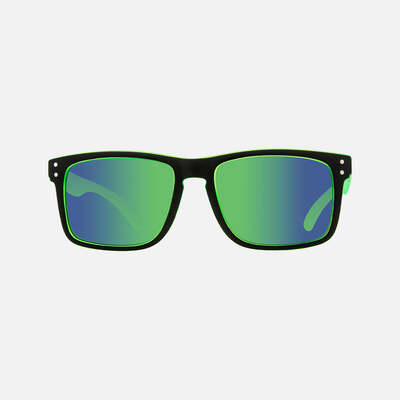 Carve Goblin - Polarized Iridium Matt Black / Green Frame Sunglasses - OS