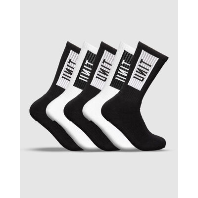 Unit Bamboo Fixed Hi-Lux Youth Socks - 5 Pack - Multi - OS