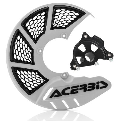 ACERBIS X-BRAKE 2.0 DISC COVER & BLK MOUNT WHITE BLACK SHERCO EXPLORER FORK 17-24