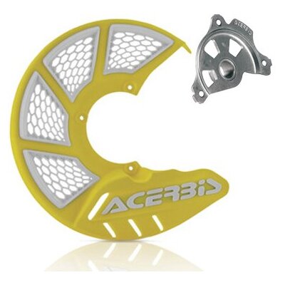 ACERBIS X-BRAKE 2.0 DISC COVER & MOUNT YELLOW WHITE SUZUKI RM 125 250 04-10