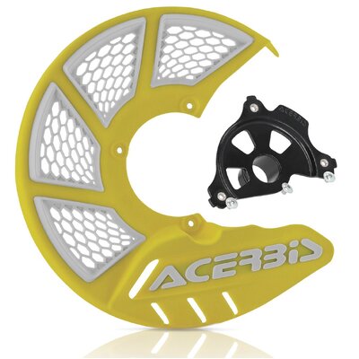 ACERBIS X-BRAKE 2.0 DISC COVER & BLK MOUNT YELLOW WHITE SUZUKI RMZ 250 450 07-24