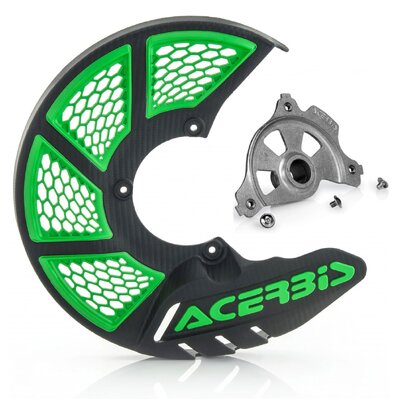 ACERBIS X-BRAKE 2.0 DISC COVER & MOUNT BLACK GREEN KAWASAKI KXF 250 21-25 450 19-25