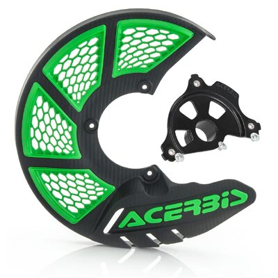 ACERBIS X-BRAKE 2.0 DISC COVER & BLK MOUNT BLACK GREEN KAWASAKI KXF 250 21-25 450 19-25