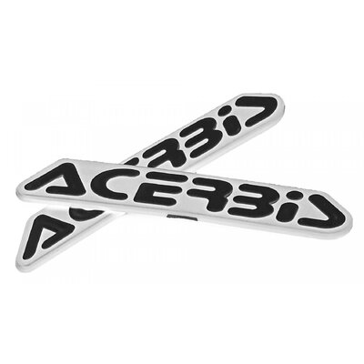 ACERBIS REPLACEMENT PLASTIC LOGO STICKER WHITE BLACK