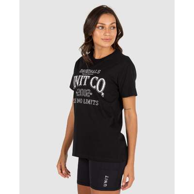 Unit Ladies Varsity Tee - Black