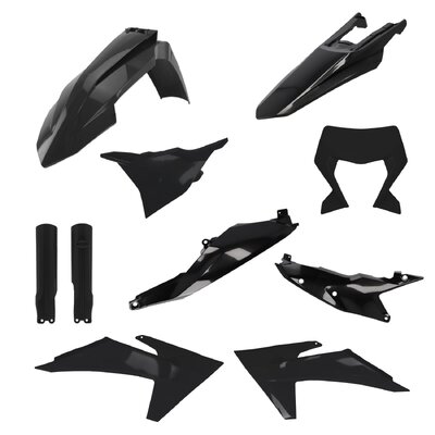 iPLASTIX PLASTIC KIT KTM EXC EXCF 24-25 BLACK