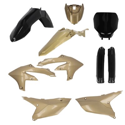 ACERBIS PLASTIC KIT YZF 250 24-25 450 23-25 BLACK GOLD