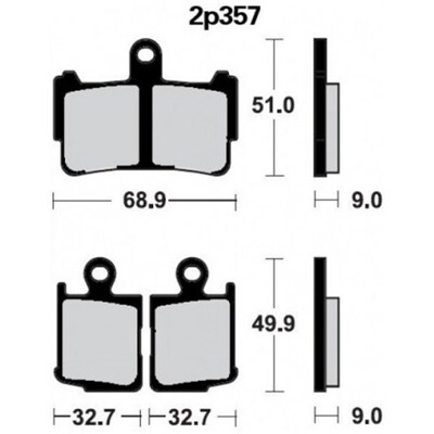 BRAKE PADS 2P-357 ST SINT