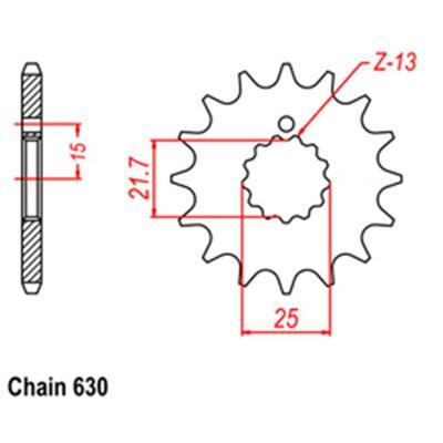 Front Sprocket Steel 13T 630