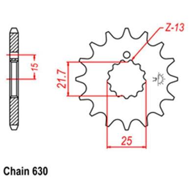 Front Sprocket - Suzuki/Kawasaki - 630 - Steel - 15T