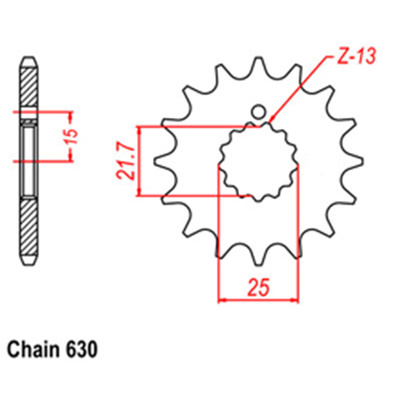 Front Sprocket - Steel  16T 630P