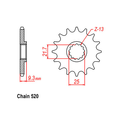 Front Sprocket - Steel  15T 520P