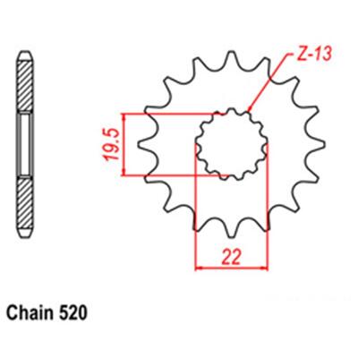 Front Sprocket - Steel  11T 520P