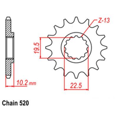 Front Sprocket Steel 11T 520