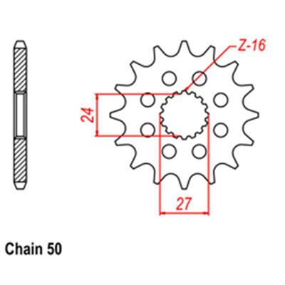 Front Sprocket - Suzuki - 530 - Steel - 16T