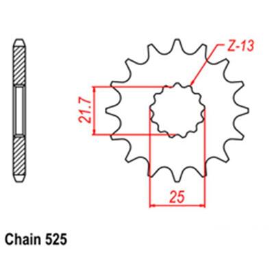 FRT SPR STEEL 17T 525P